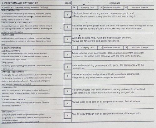 sample evaluare